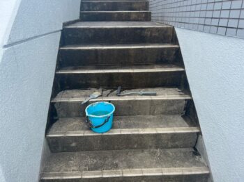 階段防水工事①