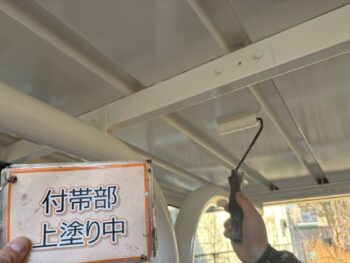駐輪場塗装②