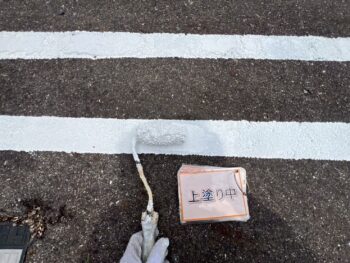 駐車場ライン引き②