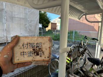 駐輪場塗装①