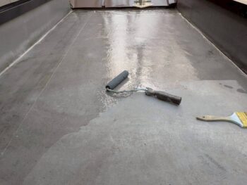 エントランス上防水工事①