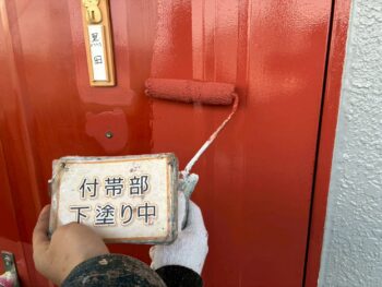 玄関扉塗装②
